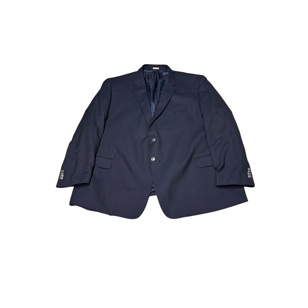 Joseph Abboud x Reda Super 110s Heritage Navy Wool Blazer Mens 54R Executive Fit